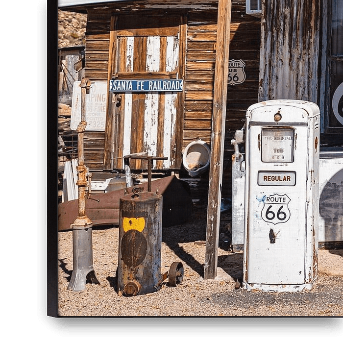 Old gas station vintage on Route 66 in Hackberry USA by Dieter